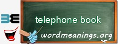 WordMeaning blackboard for telephone book